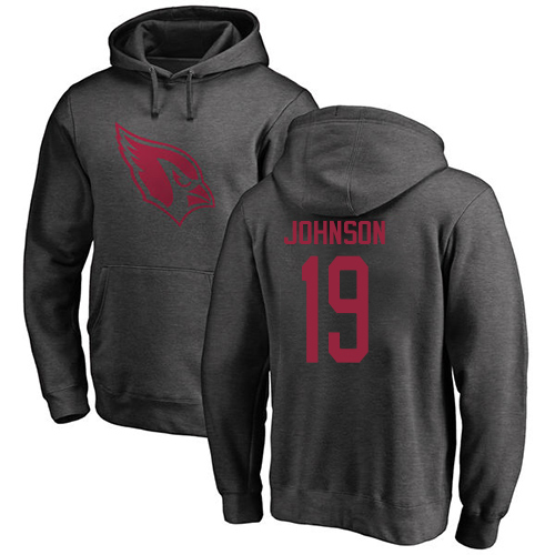 Arizona Cardinals Men Ash KeeSean Johnson One Color NFL Football #19 Pullover Hoodie Sweatshirts